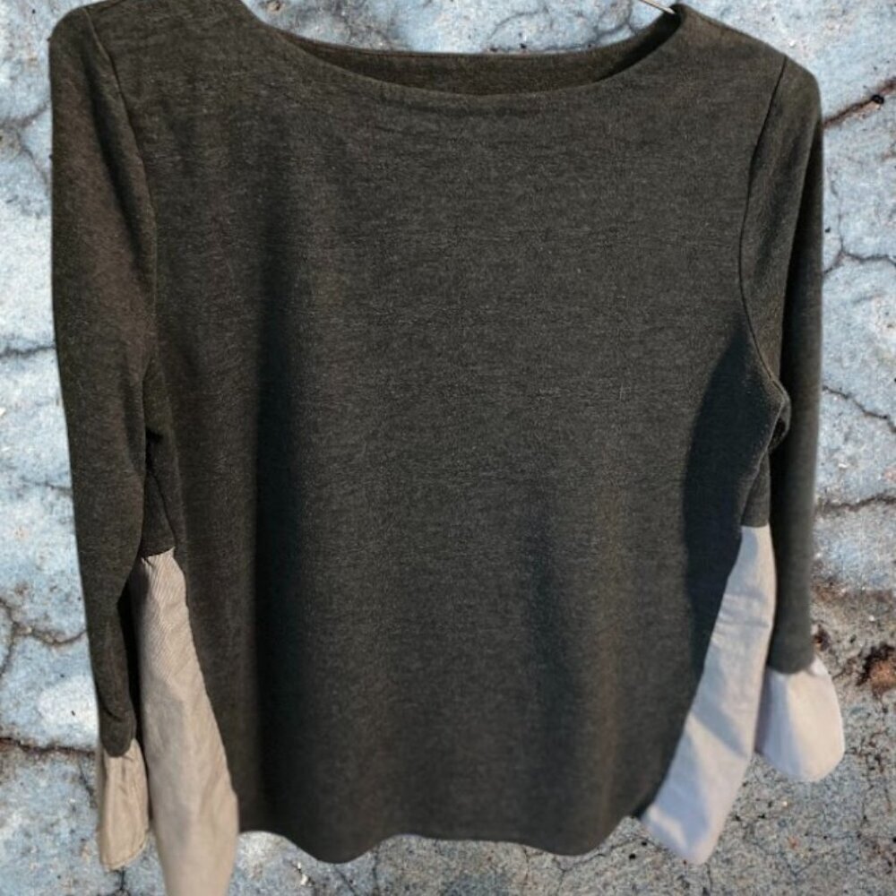 Loft Women's Two-Tone Ruffle Top - Picture 5 of 7